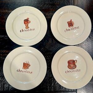 Pai Chocolate 3D‎ Desert Appetizer Plates Set 4